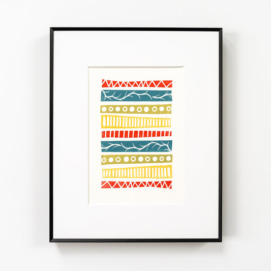 Abstract Original Block Print II