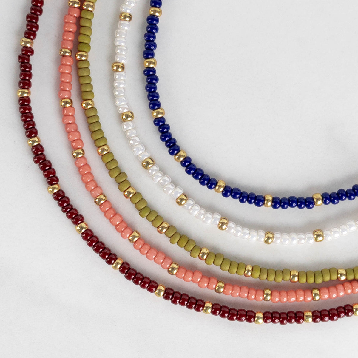 Iris Necklace | Tiny Seed Bead Layering Necklace