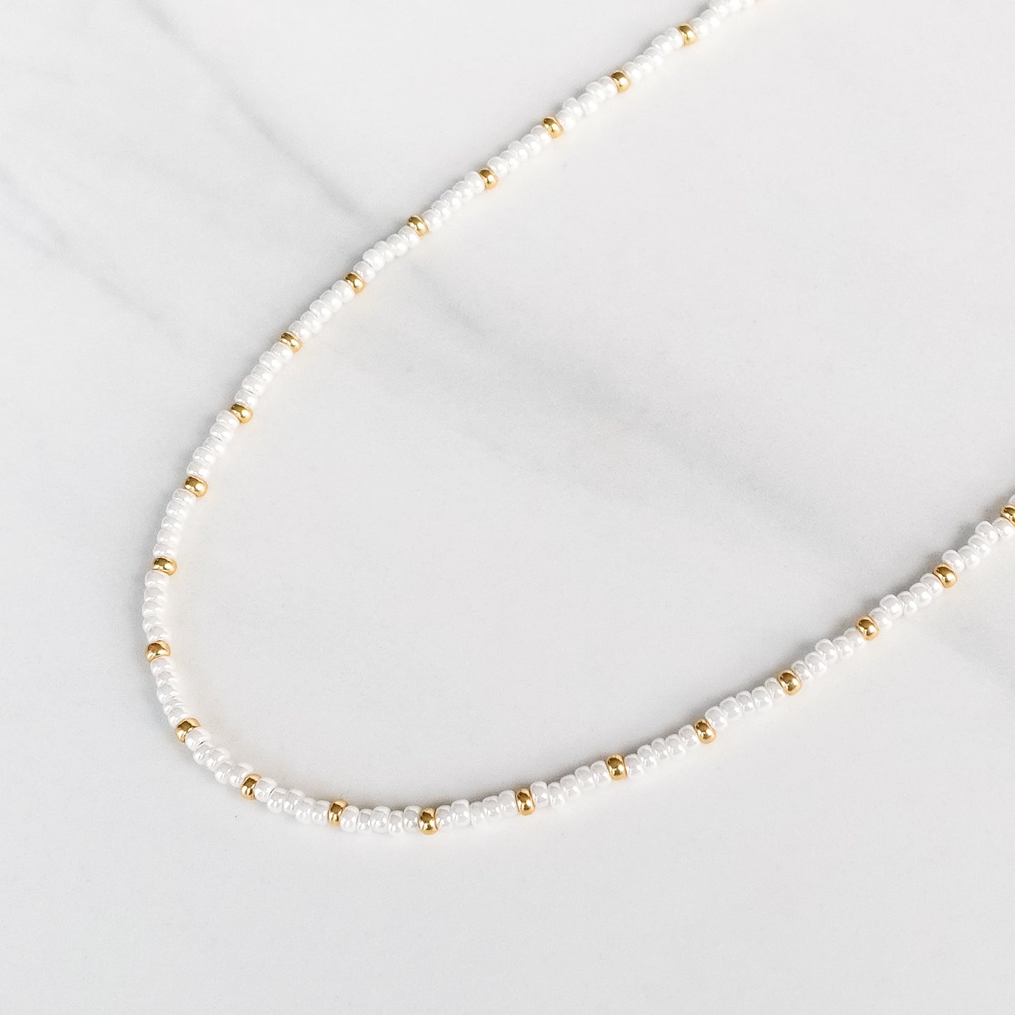 Iris Necklace | Tiny Seed Bead Layering Necklace