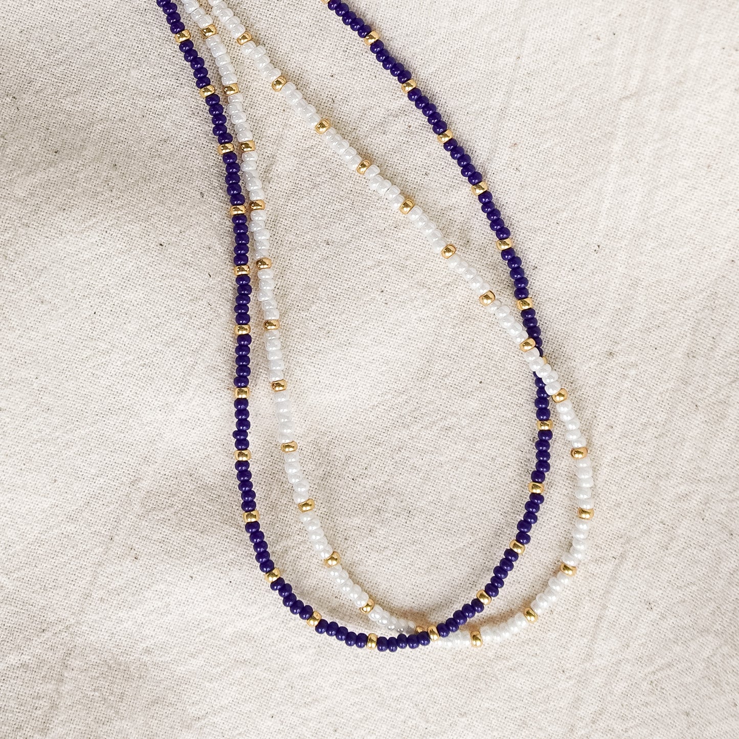 Iris Necklace | Tiny Seed Bead Layering Necklace