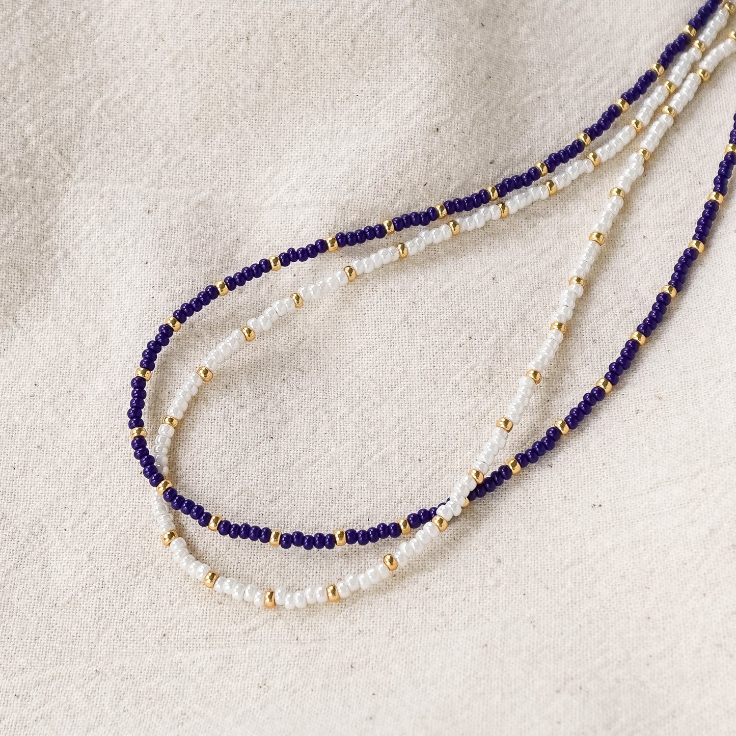 Iris Necklace | Tiny Seed Bead Layering Necklace