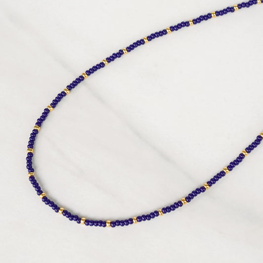Iris Necklace | Tiny Seed Bead Layering Necklace