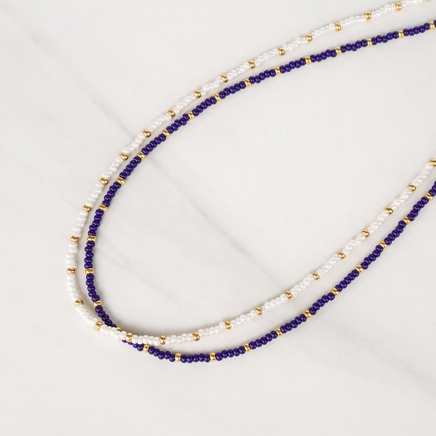 Iris Necklace | Tiny Seed Bead Layering Necklace