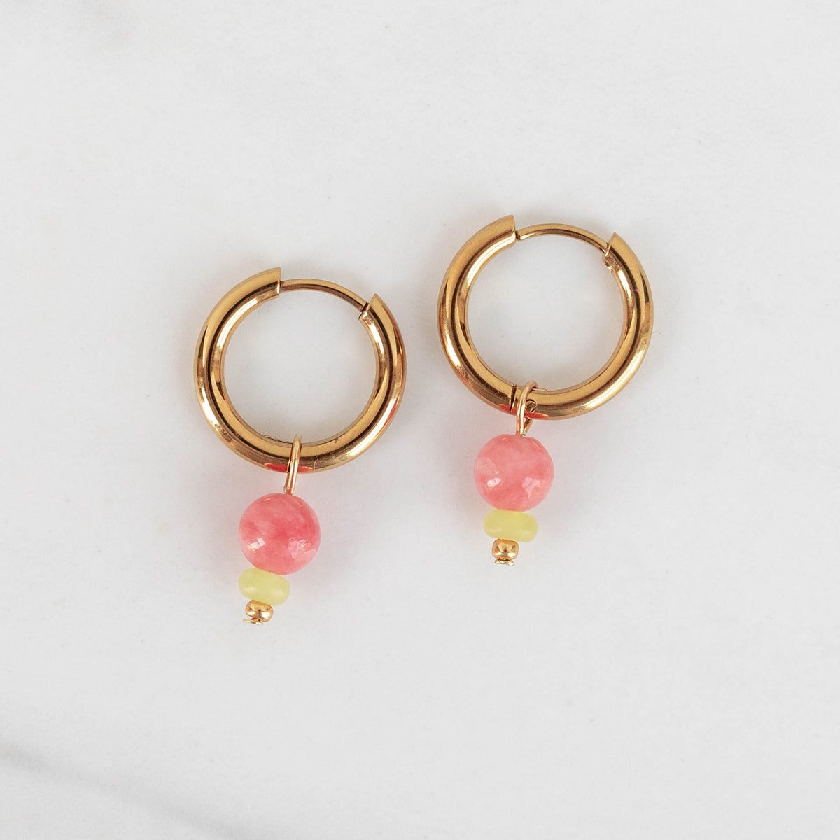 Magnolia Huggie Hoop Earrings