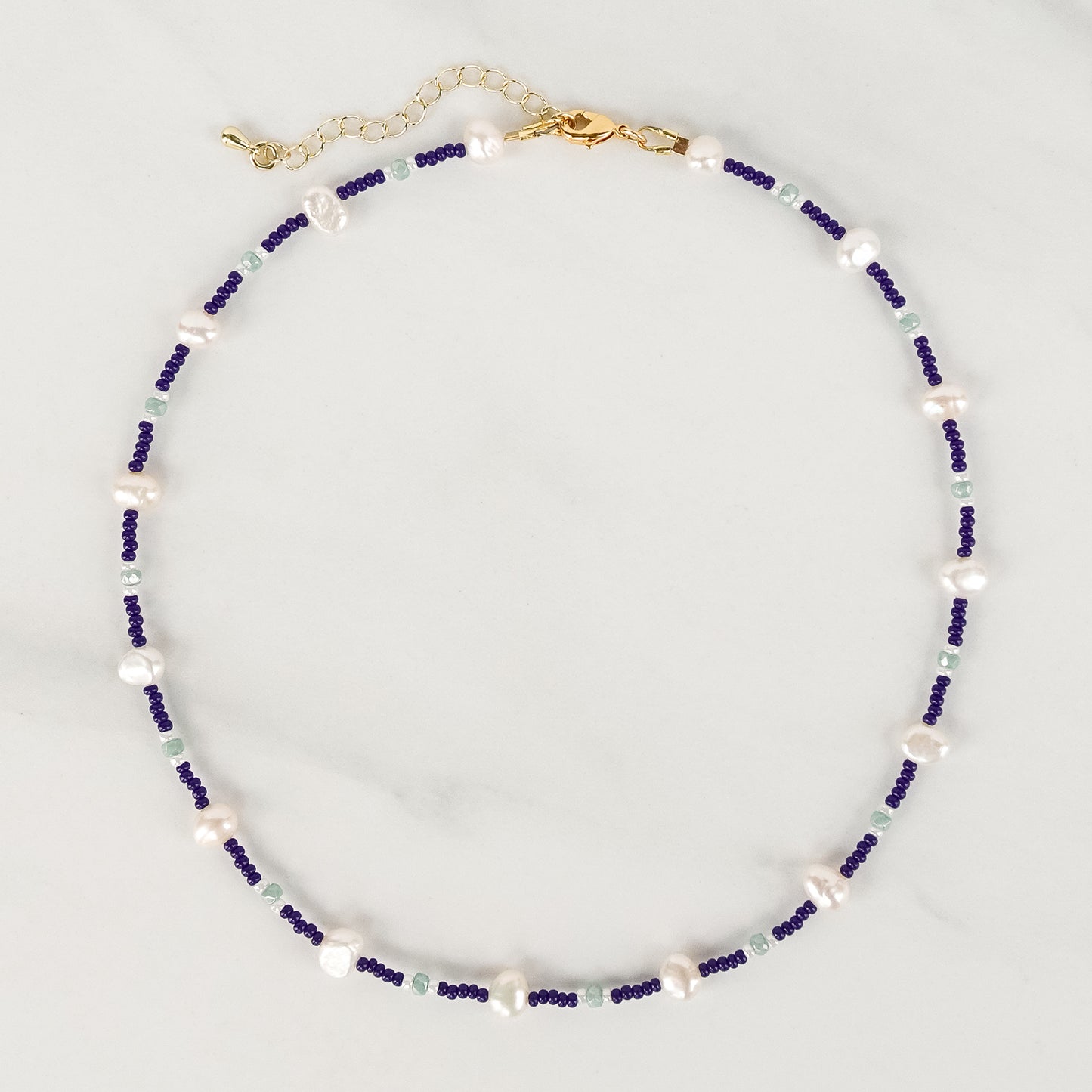 Lark Necklace | Pearl and Glass Seed Bead Necklace