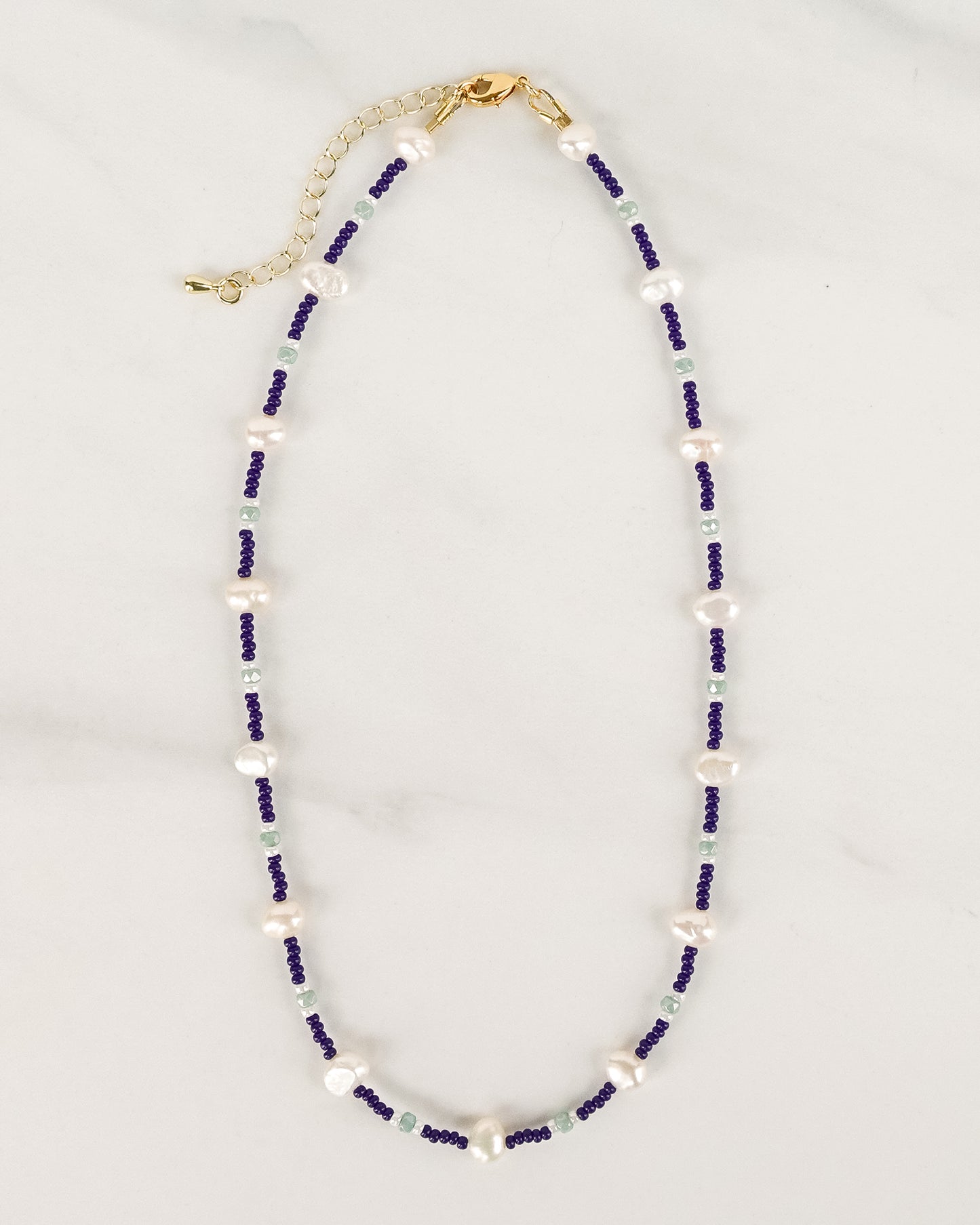 Lark Necklace | Pearl and Glass Seed Bead Necklace
