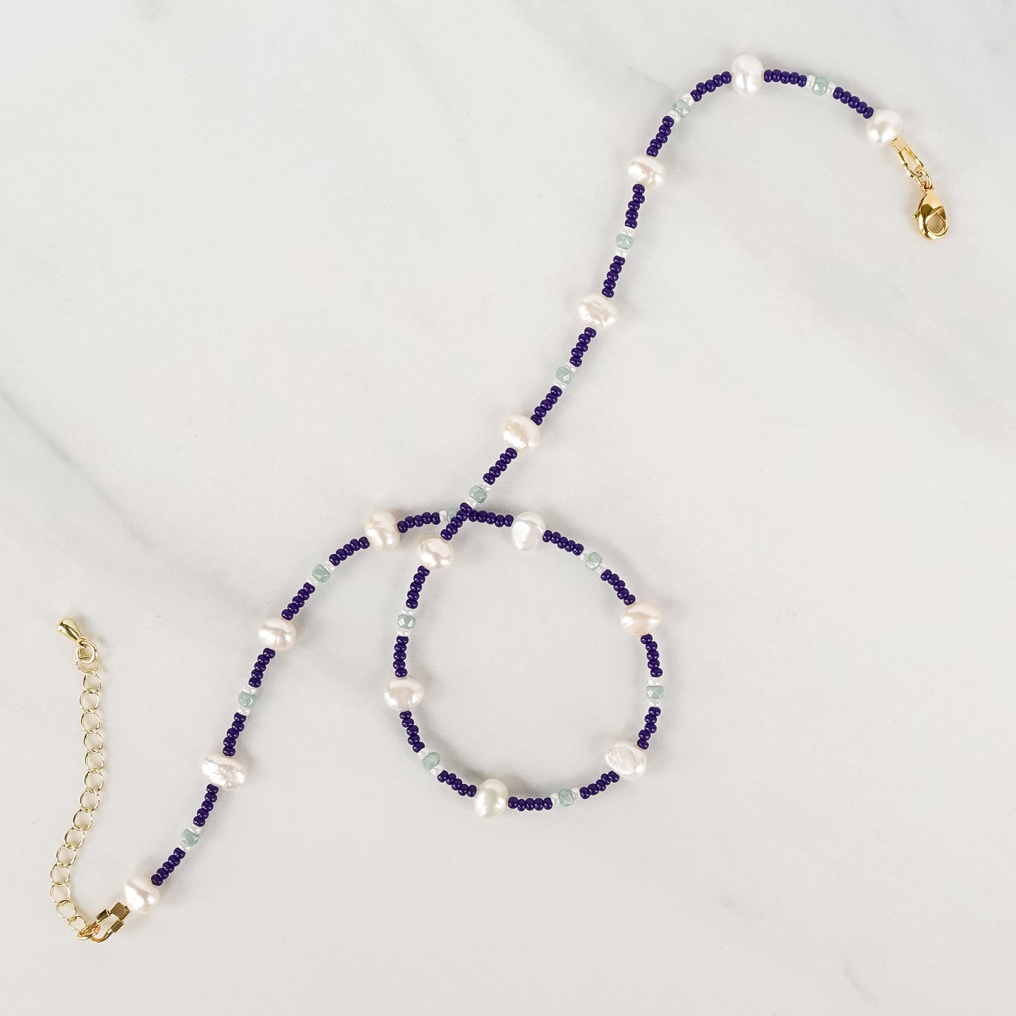 Lark Necklace | Pearl and Glass Seed Bead Necklace