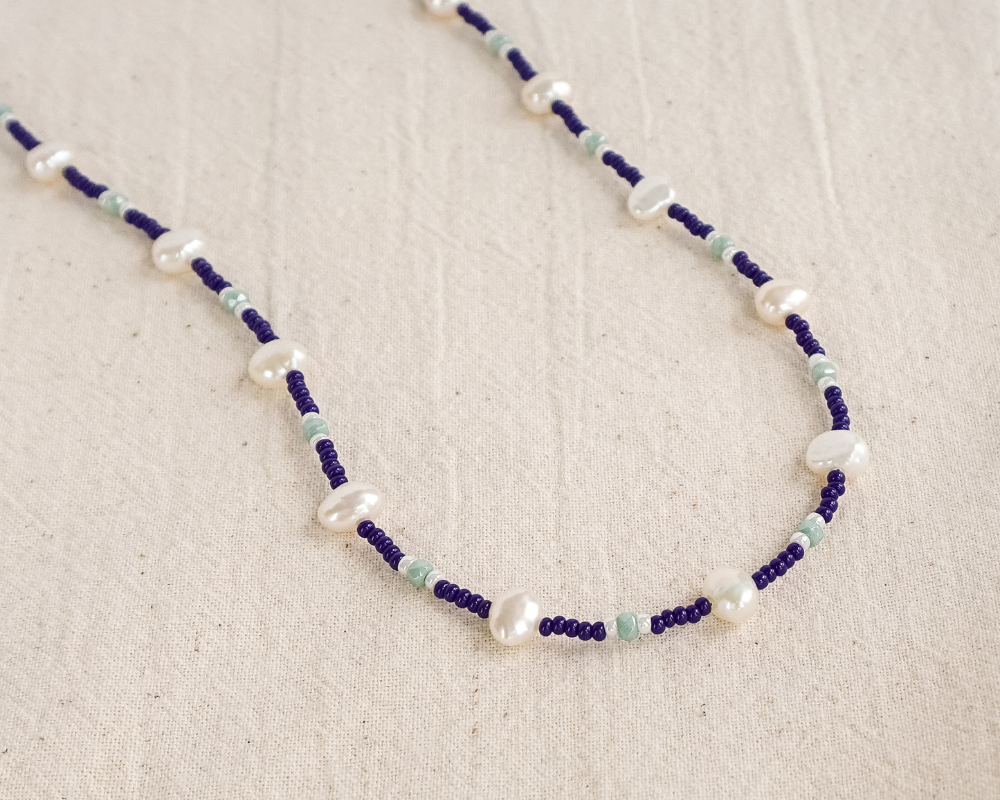 Lark Necklace | Pearl and Glass Seed Bead Necklace