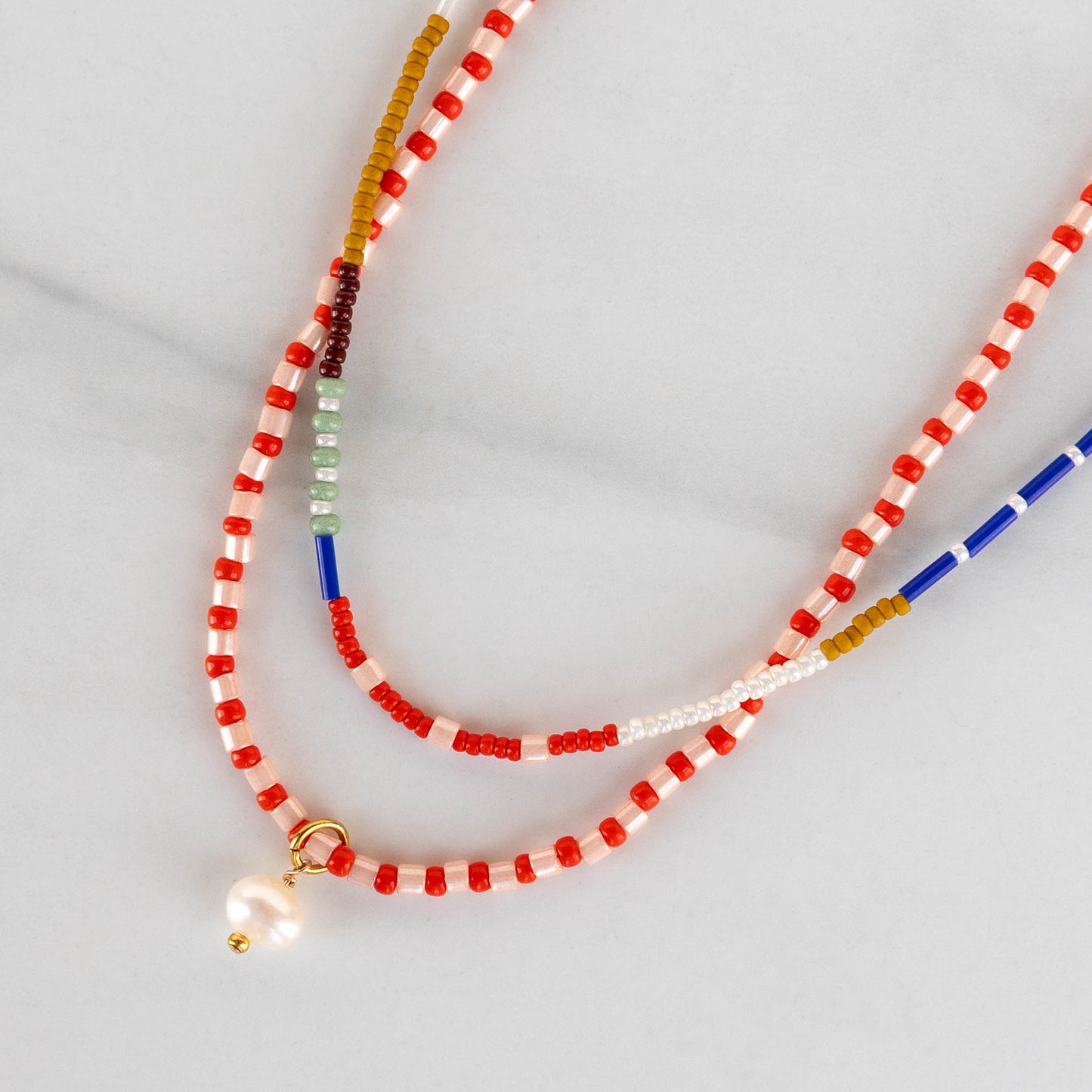 Rowan Necklace | Colorful Seed Bead Choker Necklace