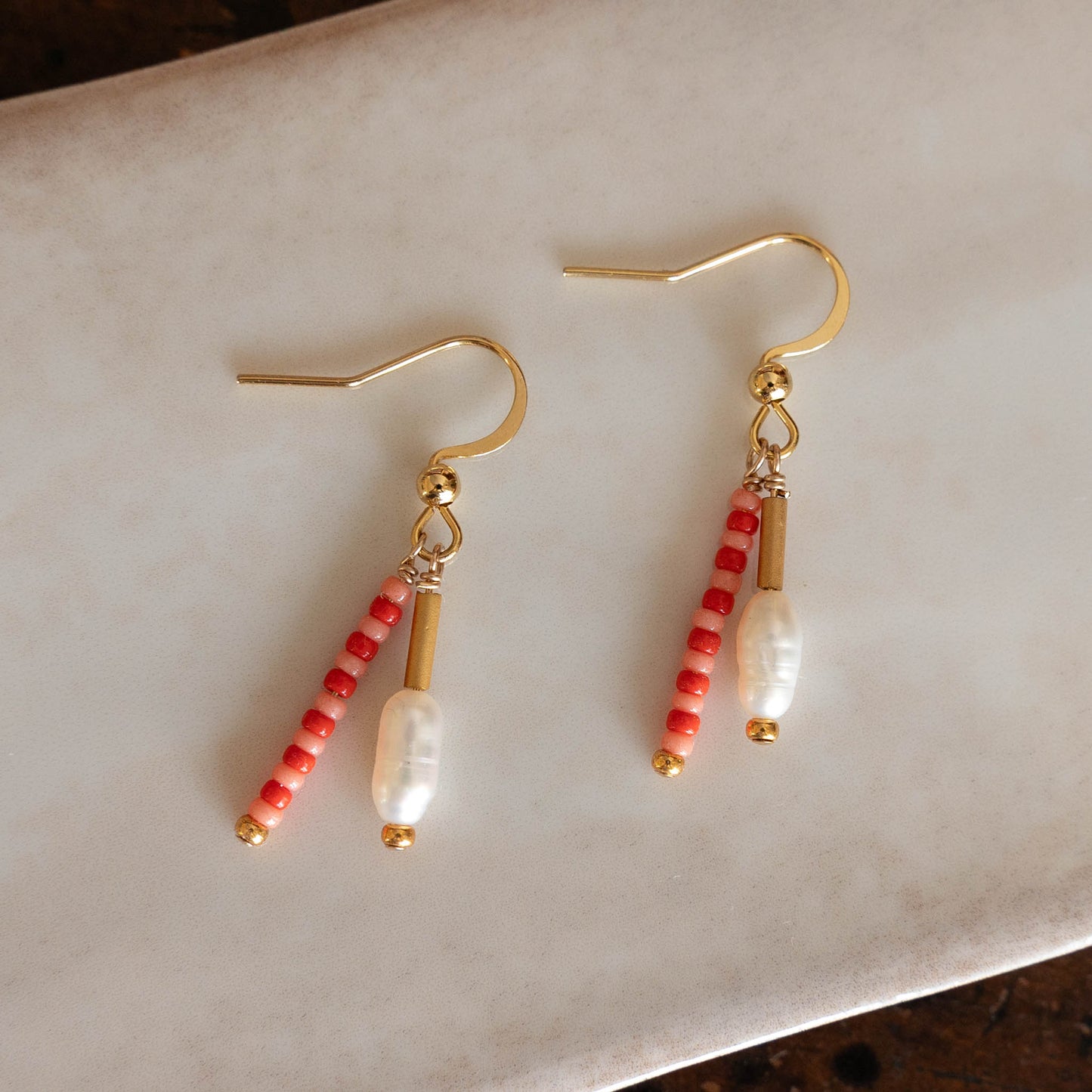Stella Earrings | Colorful Beaded Pearl Dangle Earrings