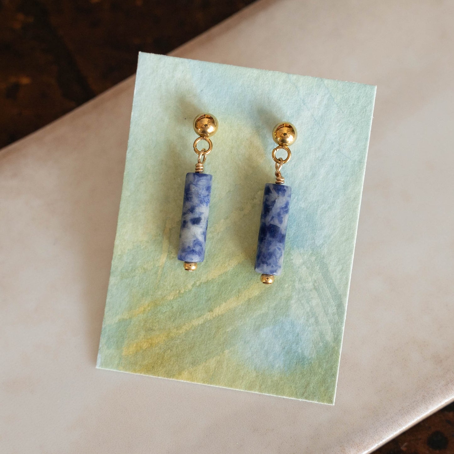 River Stud Dangle Earrings