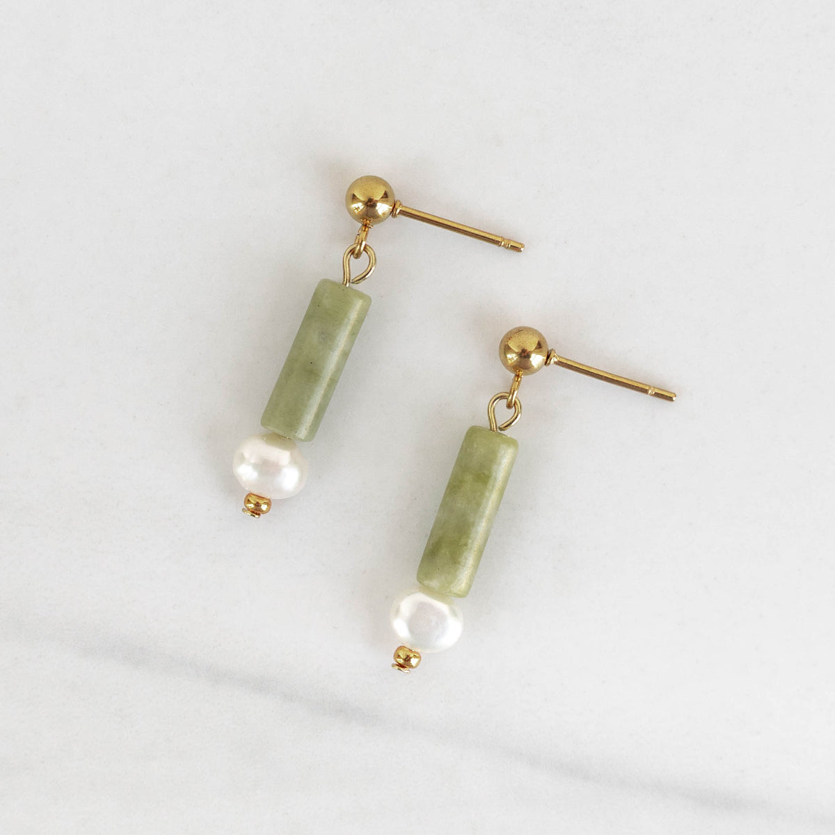 Sage Stud Dangle Earrings