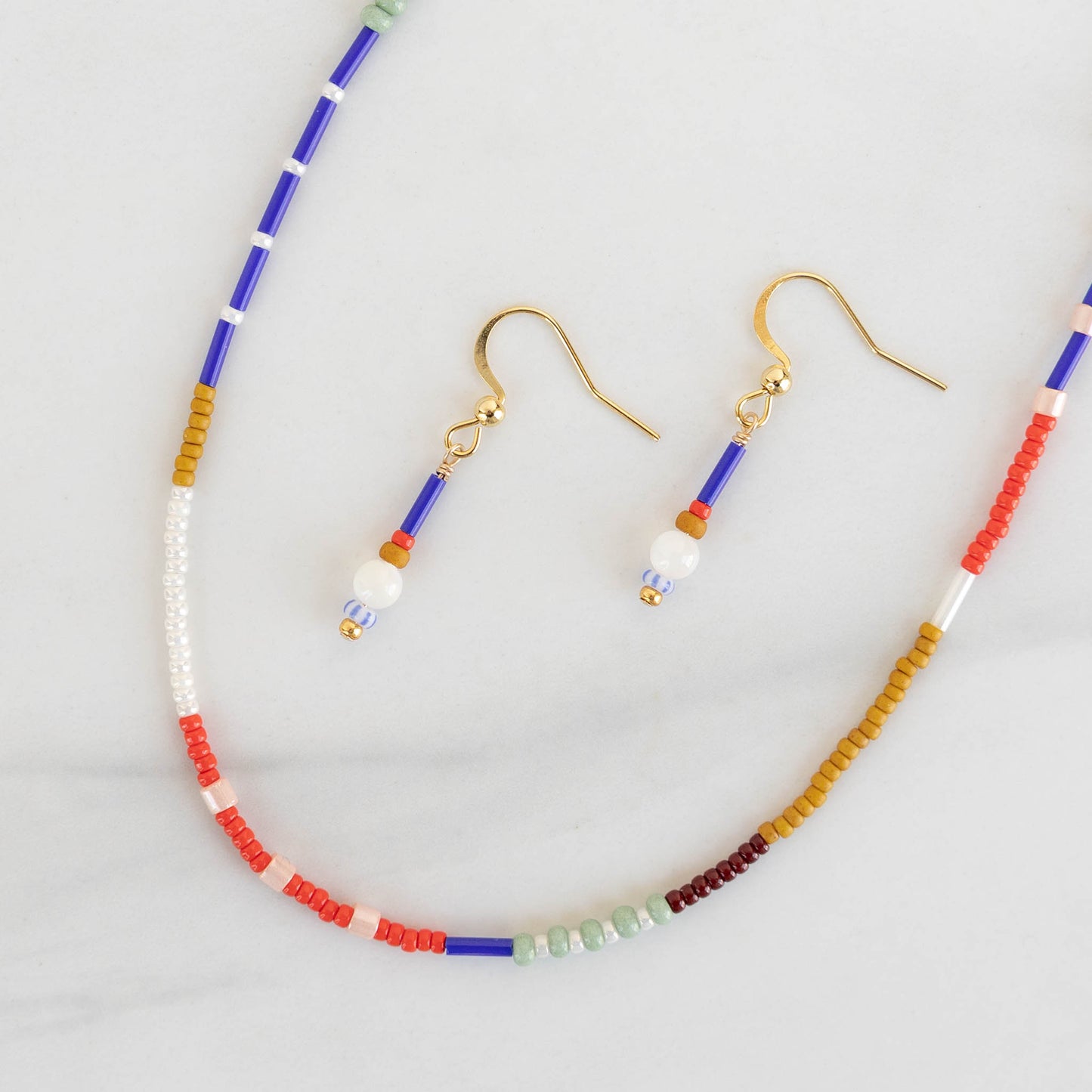 Rowan Earrings | Colorful Beaded Dangle Earrings
