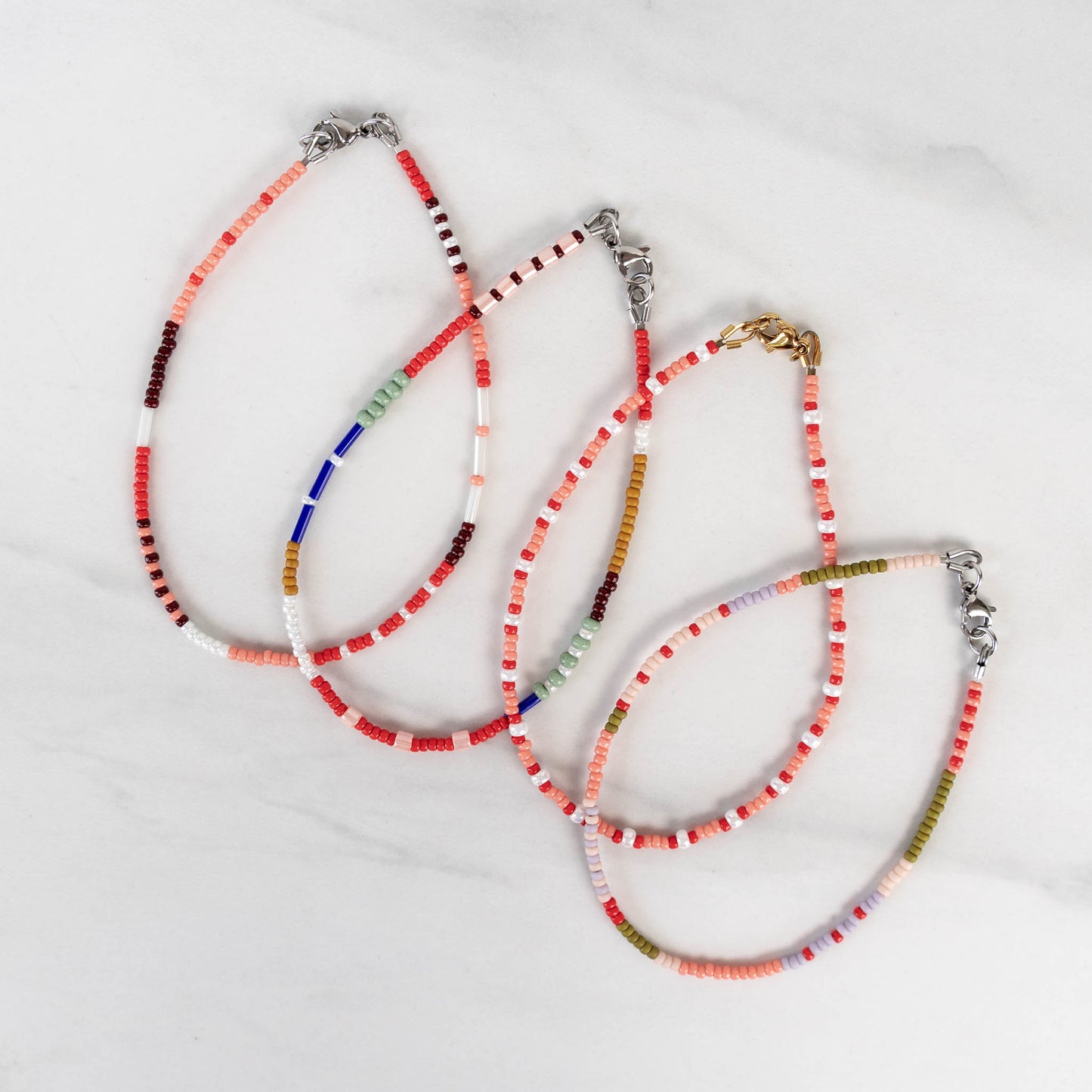 Sunset Anklet | Colorful Seed Bead Anklet