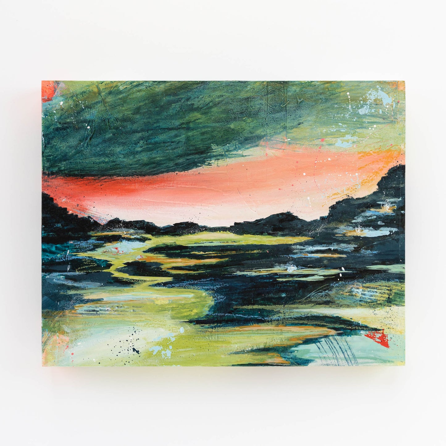 Can You Smell the Rain? II | 11x14 Abstract Landscape Painting on Wood Panel