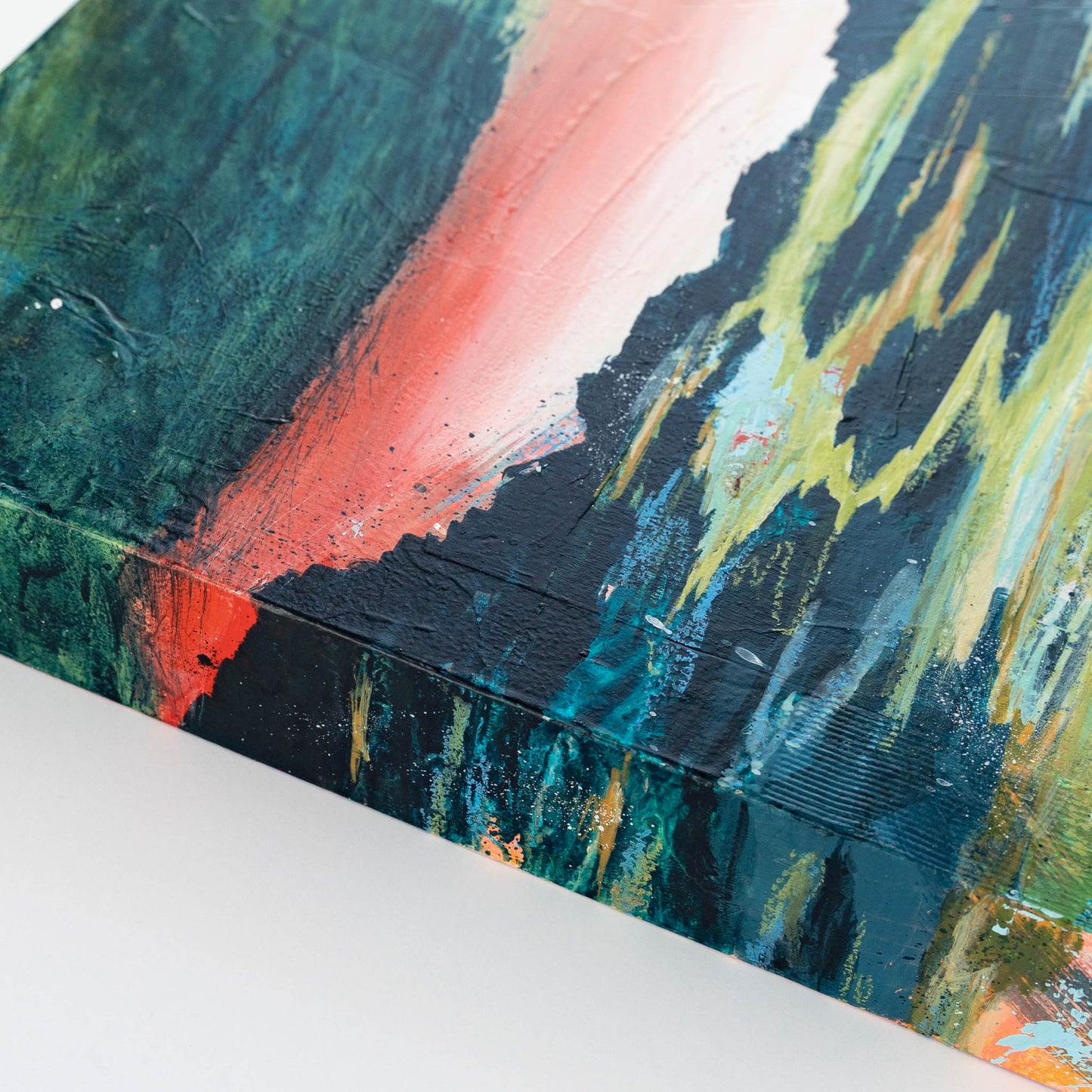 Can You Smell the Rain? II | 11x14 Abstract Landscape Painting on Wood Panel