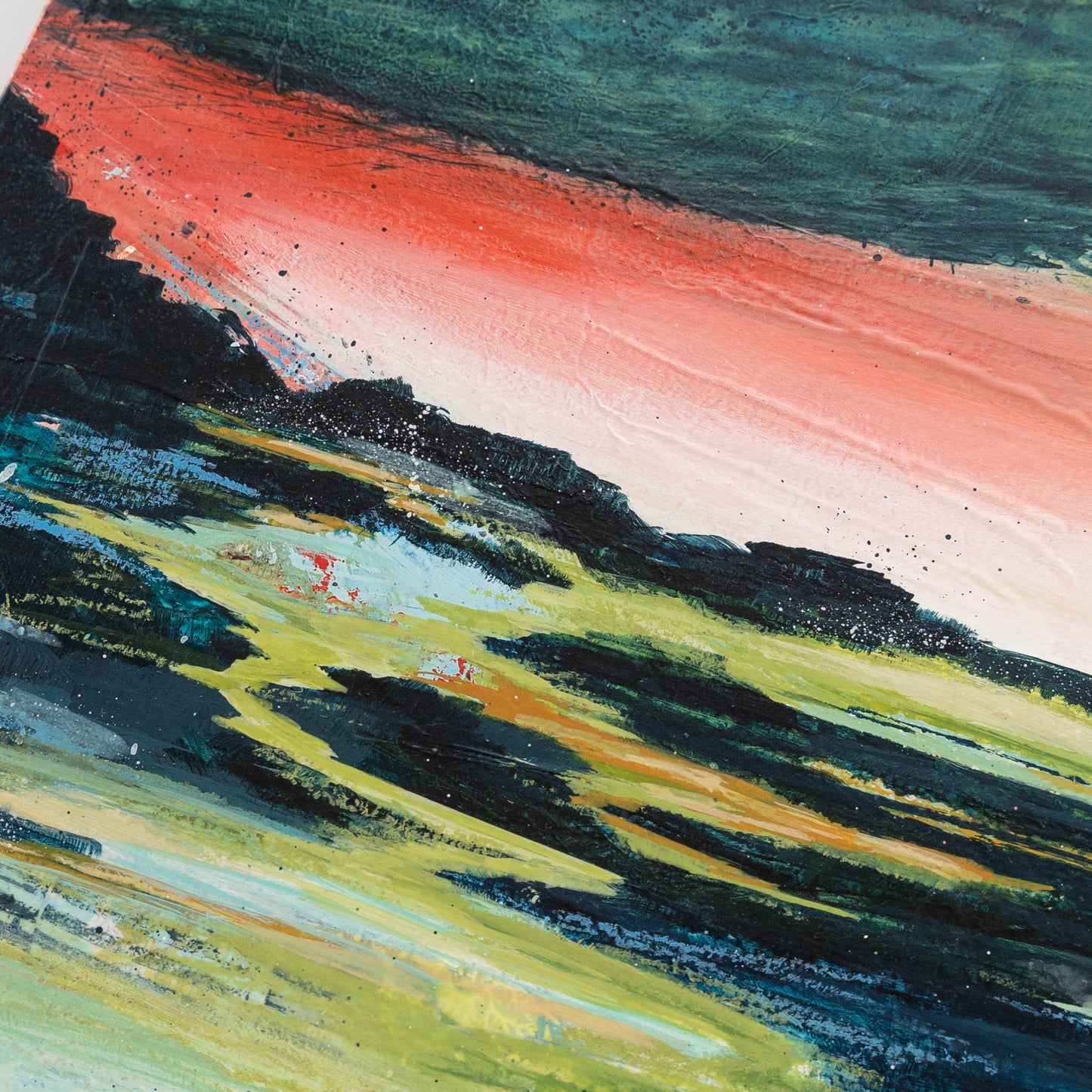 Can You Smell the Rain? II | 11x14 Abstract Landscape Painting on Wood Panel