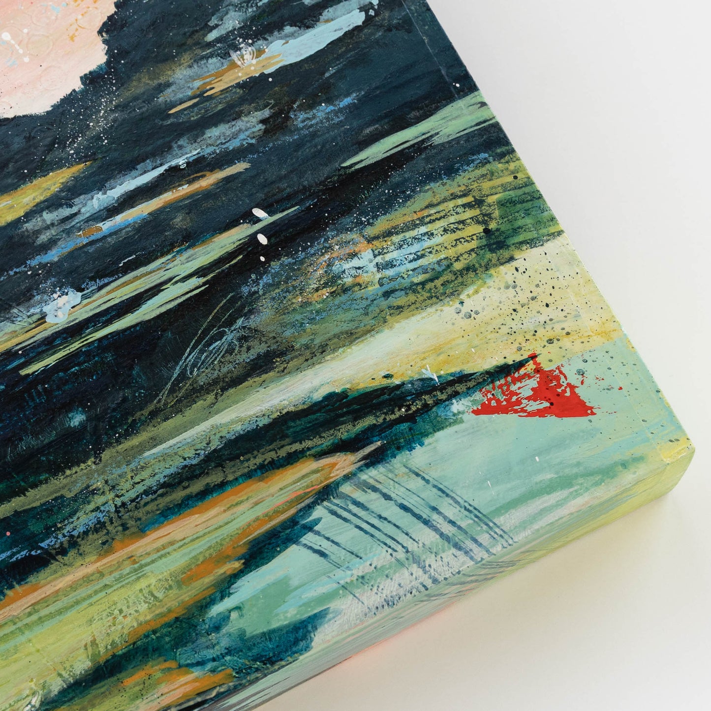 Can You Smell the Rain? II | 11x14 Abstract Landscape Painting on Wood Panel