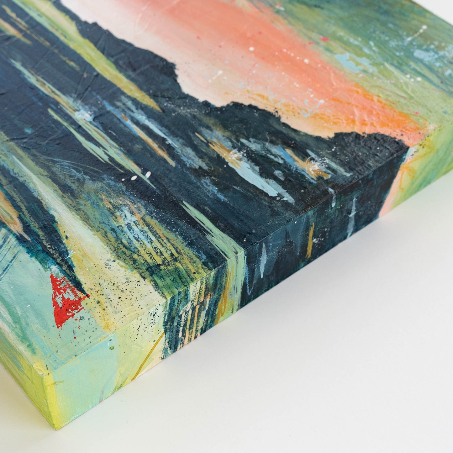 Can You Smell the Rain? II | 11x14 Abstract Landscape Painting on Wood Panel