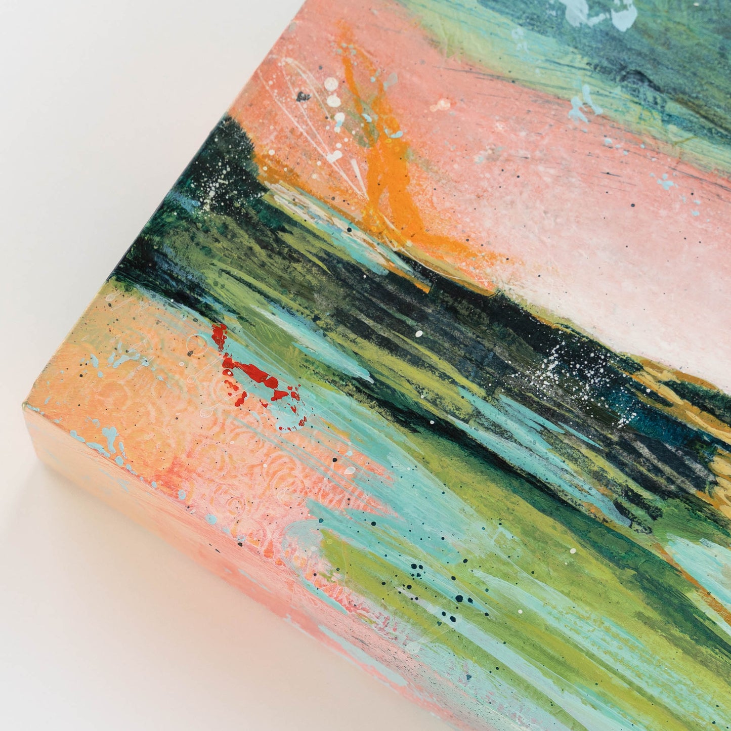 Can You Smell the Rain? III | 6x8 Abstract Landscape Painting on Wood Panel