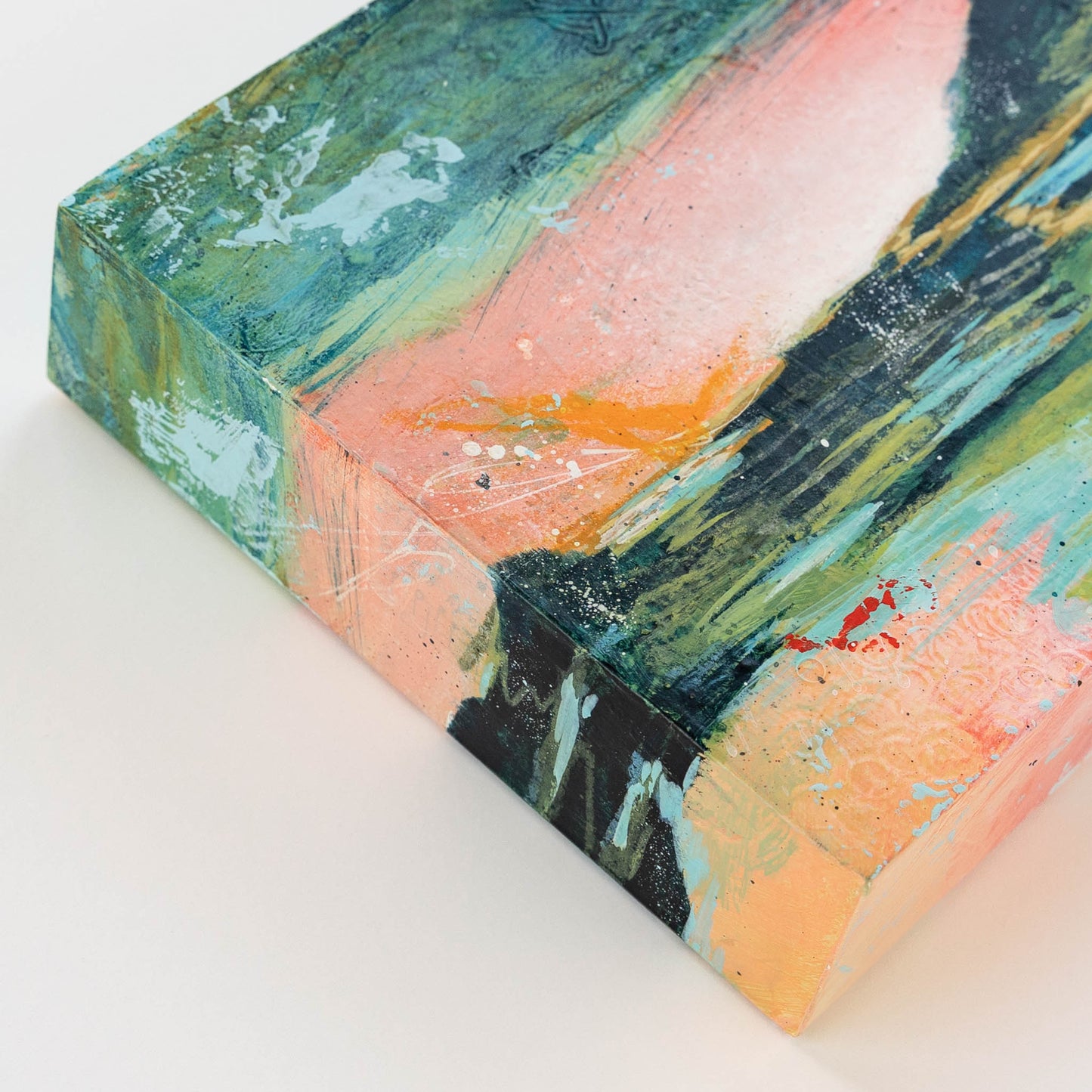 Can You Smell the Rain? III | 6x8 Abstract Landscape Painting on Wood Panel