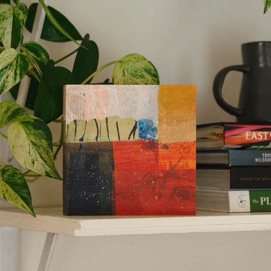 Cultivate | 6x6 Abstract Painting on Wood Panel