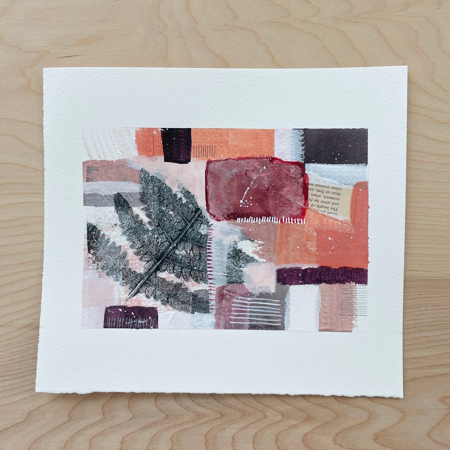 Desert Fern I | 5x7 inch Acrylic Painting