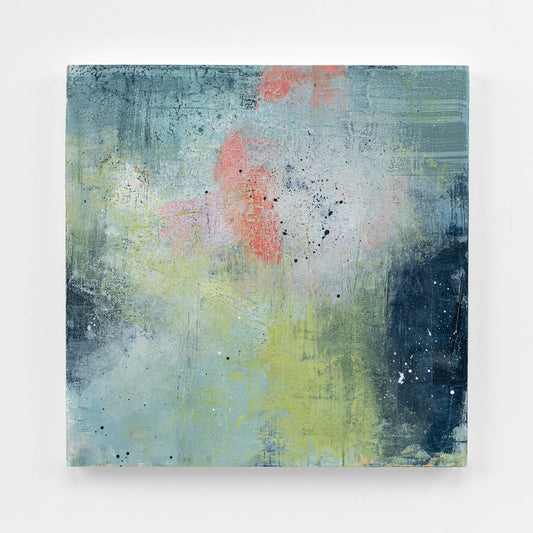 First of the Season Peonies III | 12x12 Abstract Painting on Wood Panel