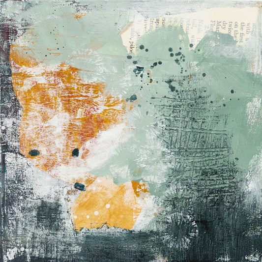 Golden Hour | 6x6 Abstract Painting on Wood Panel