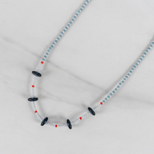 Kaia Necklace | Blue Seed Bead Necklace