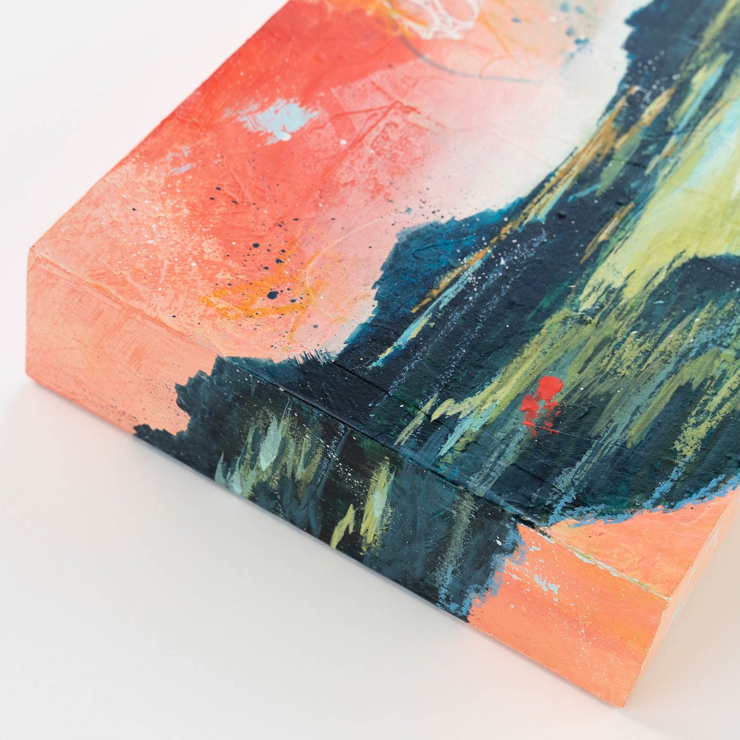 Late Summer Sky | 6x8 Abstract Landscape Painting on Wood Panel