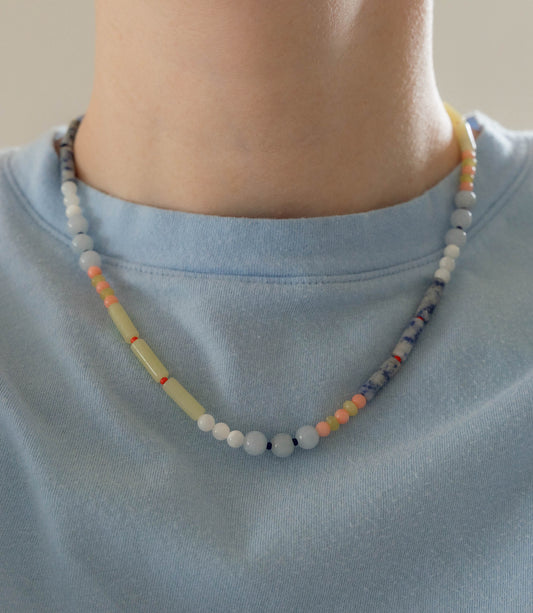 Meadow Necklace | Gemstone & Pearl Beaded Necklace
