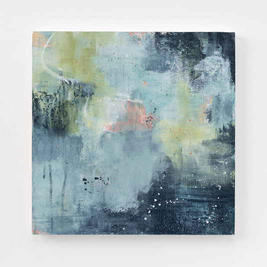Misty Morning Waltz I | 12x12 Abstract Painting on Wood Panel