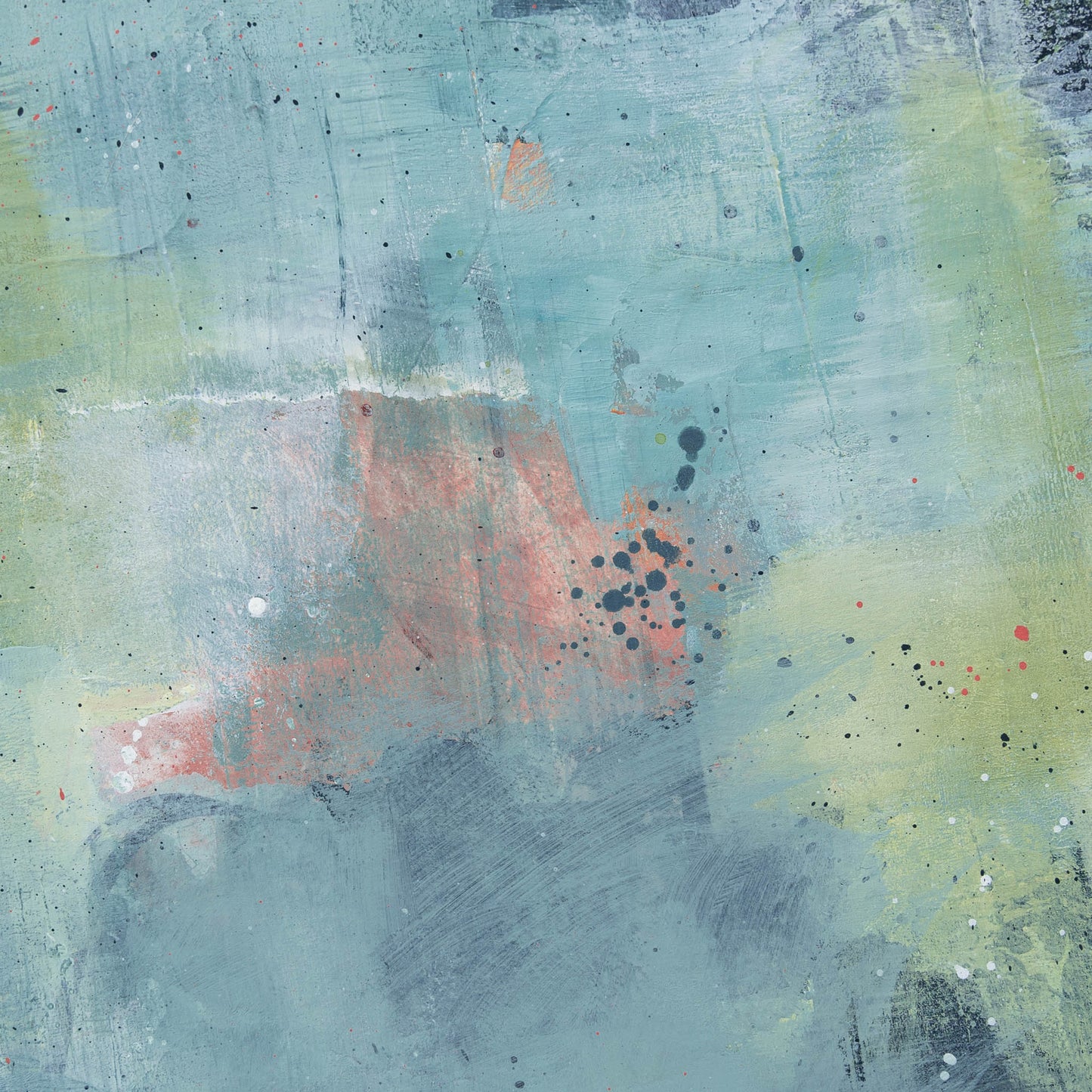 Misty Morning Waltz I | 12x12 Abstract Painting on Wood Panel