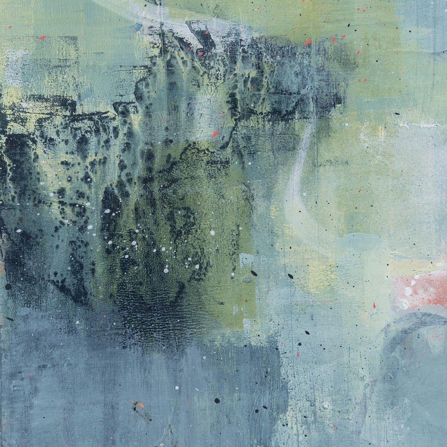Misty Morning Waltz I | 12x12 Abstract Painting on Wood Panel