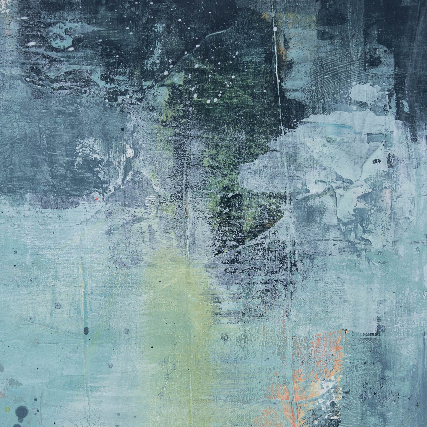 Misty Morning Waltz I | 12x12 Abstract Painting on Wood Panel