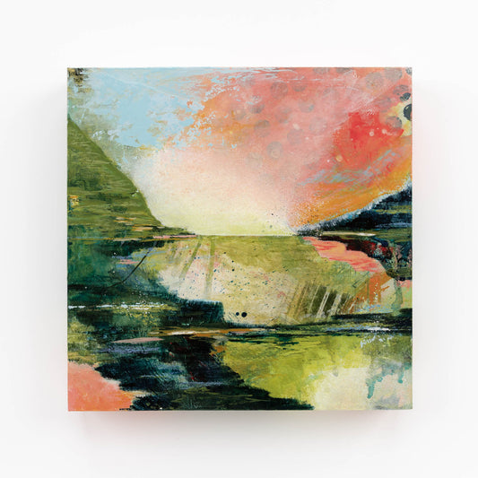 Out Beyond | 8x8 Abstract Painting on Wood Panel