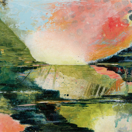Out Beyond | 8x8 Abstract Painting on Wood Panel