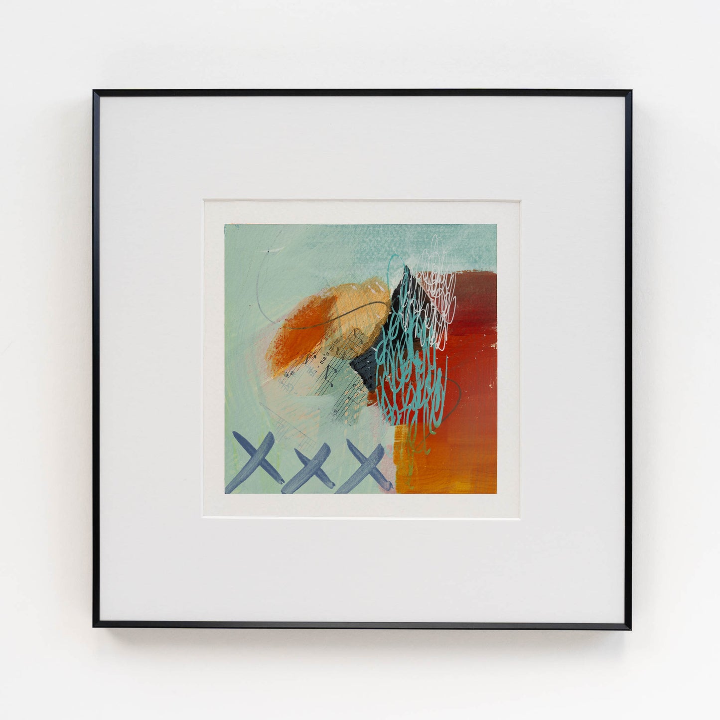 Rooftop Garden Party I | Framed 6x6 inch Acrylic Painting