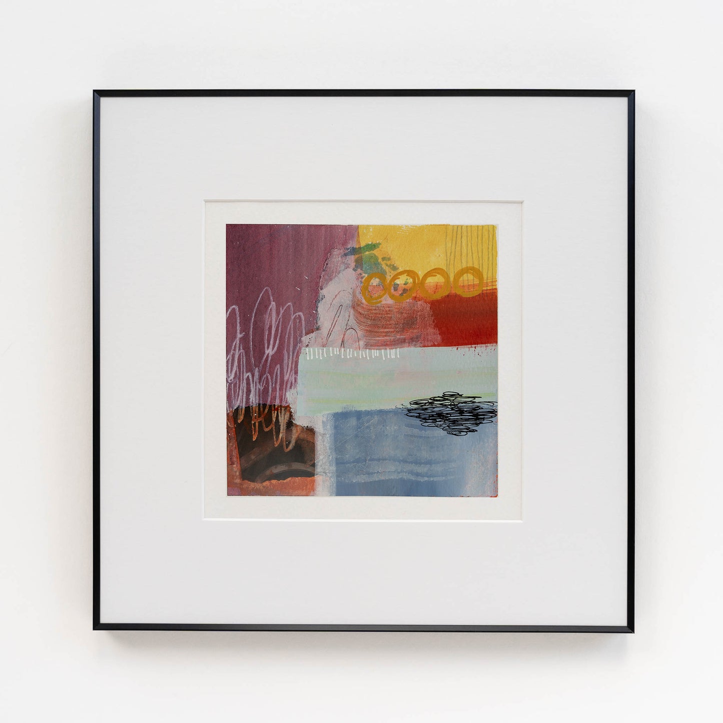 Rooftop Garden Party II | Framed 6x6 inch Acrylic Painting