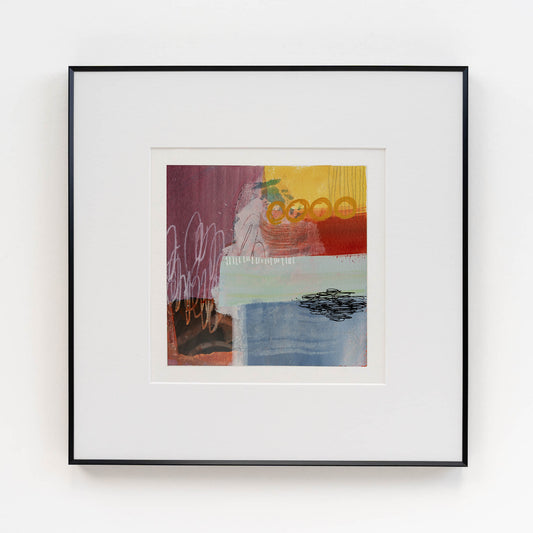 Rooftop Garden Party II | Framed 6x6 inch Acrylic Painting