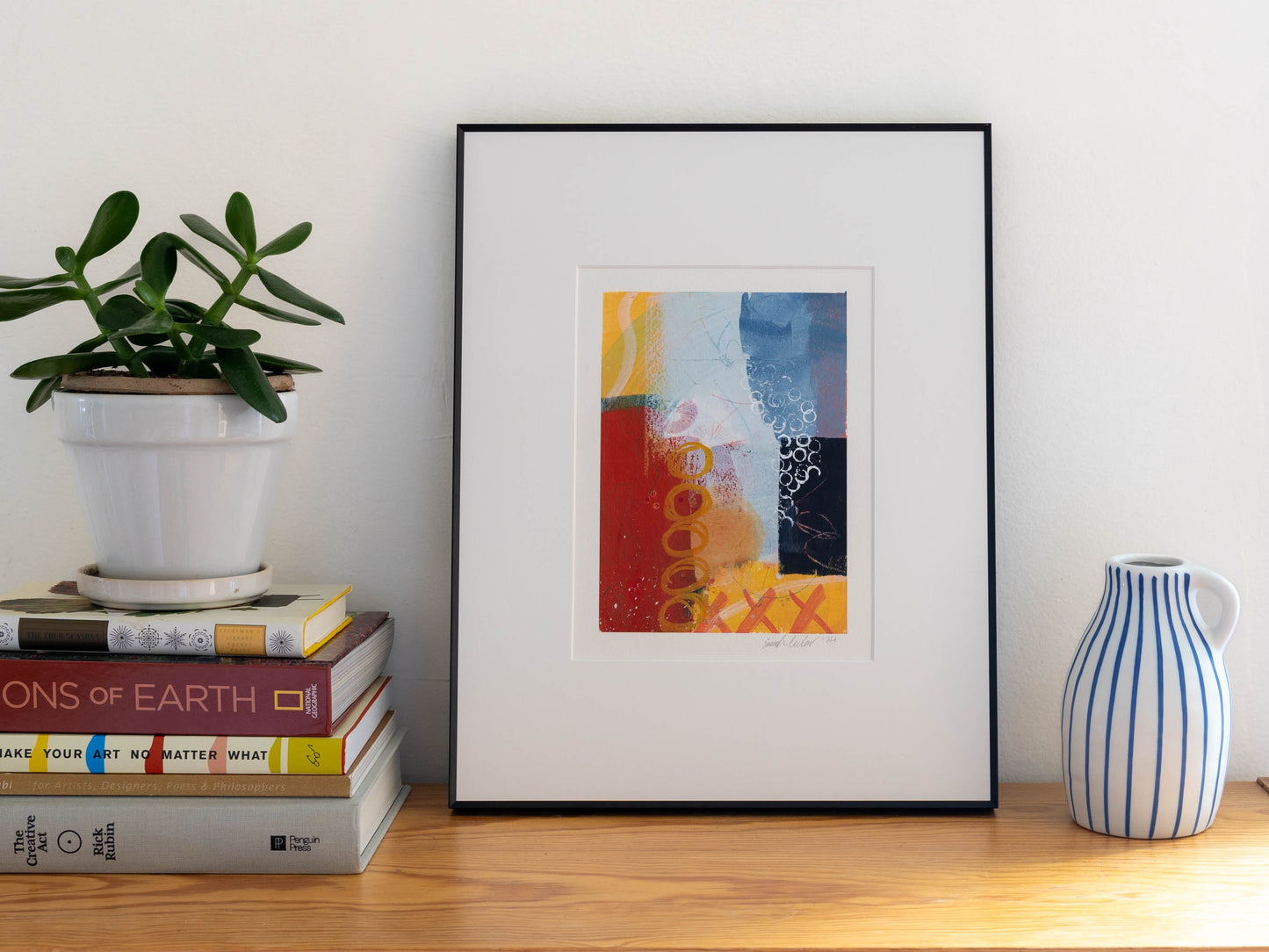 Rooftop Garden Party V | Framed 5x7 inch Acrylic Painting