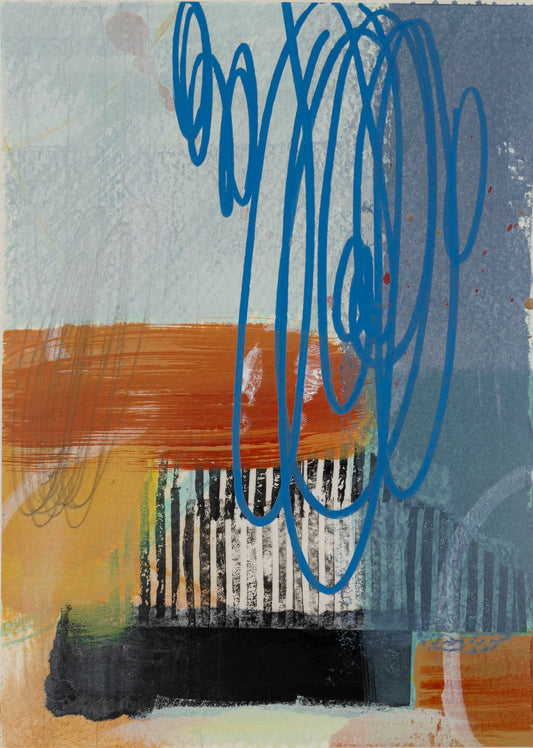 Rooftop Garden Party IX | Framed 5x7 inch Acrylic Painting