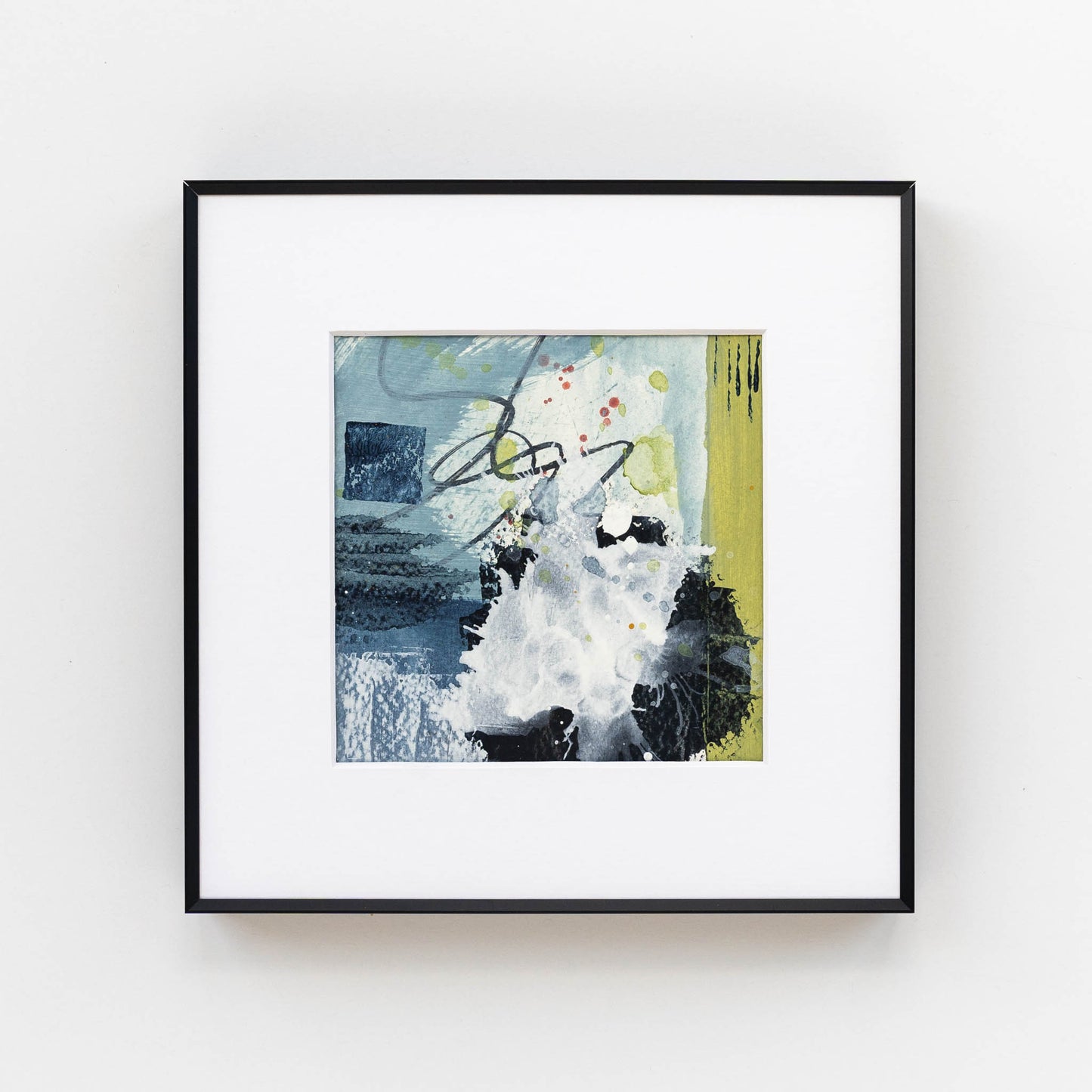 Spring Rain IV | Framed 5x5 inch Acrylic Painting