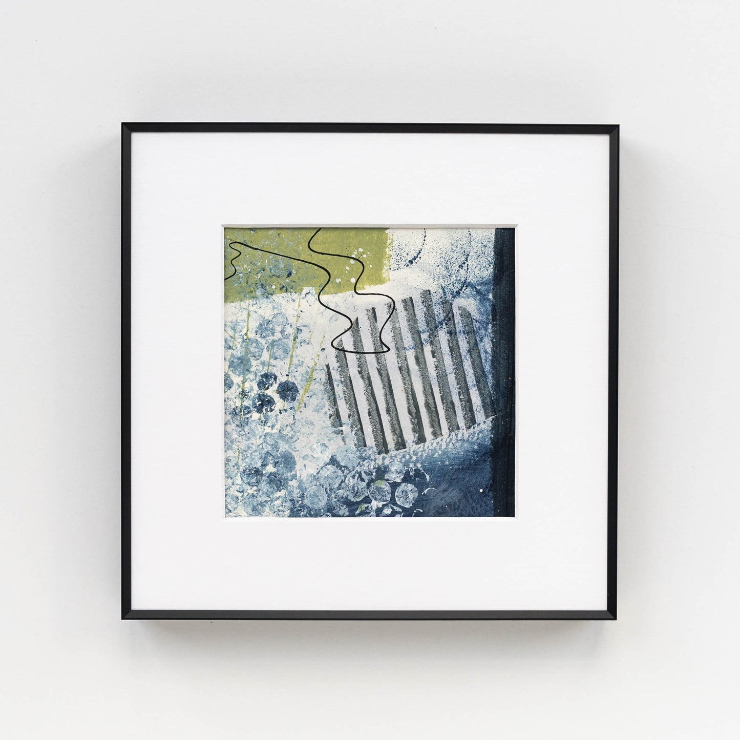 Spring Rain VI | Framed 5x5 inch Acrylic Painting