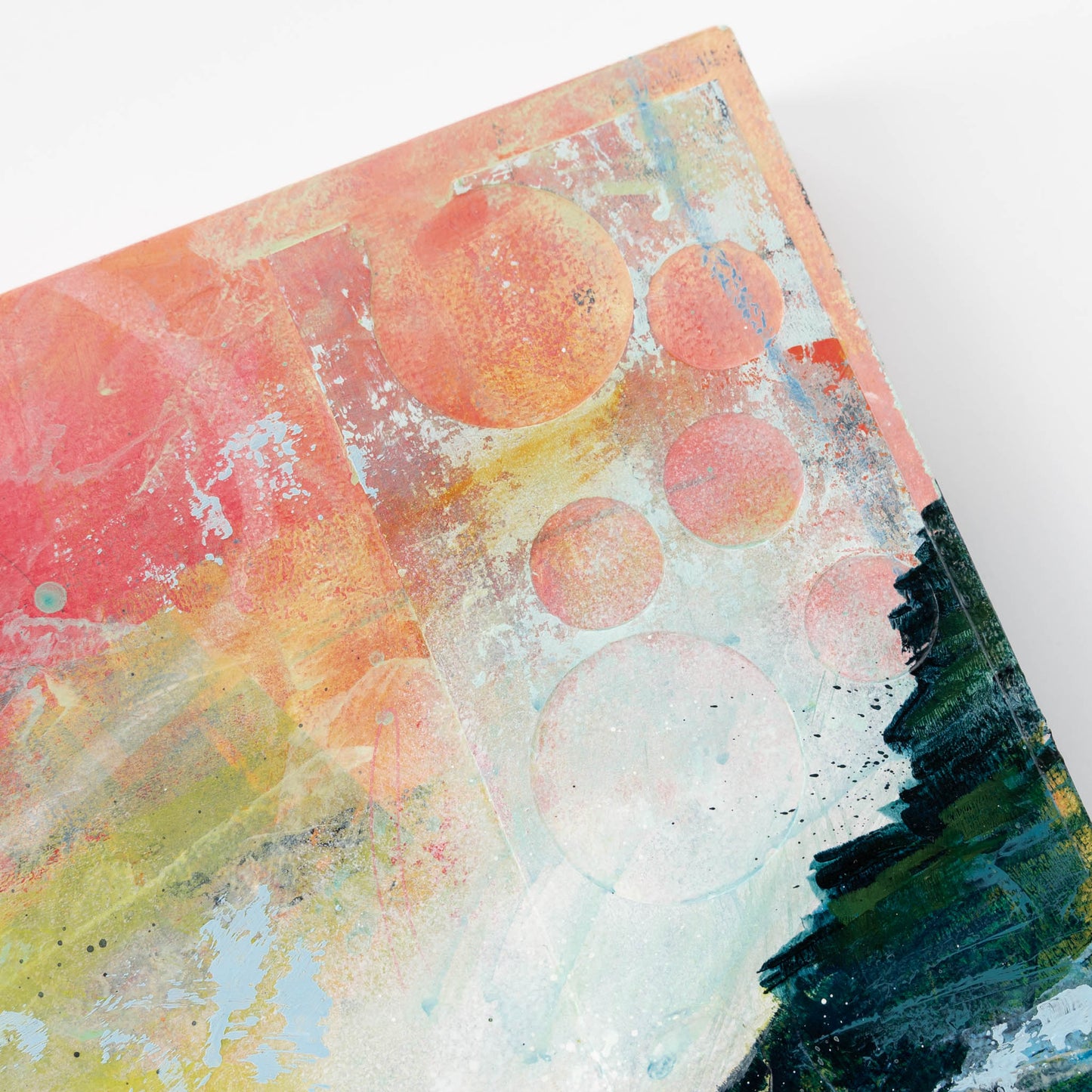Through Mountain Pastures | 10x20 Abstract Painting on Wood Panel