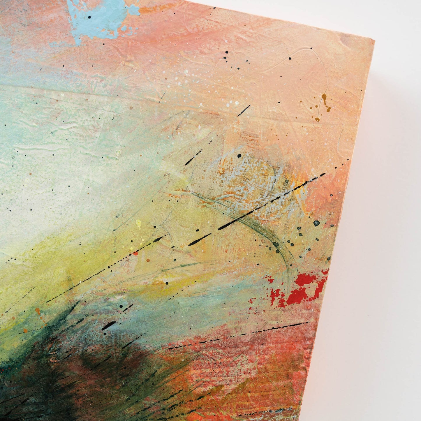 Tidal Currents | 14x14 Abstract Painting on Wood Panel