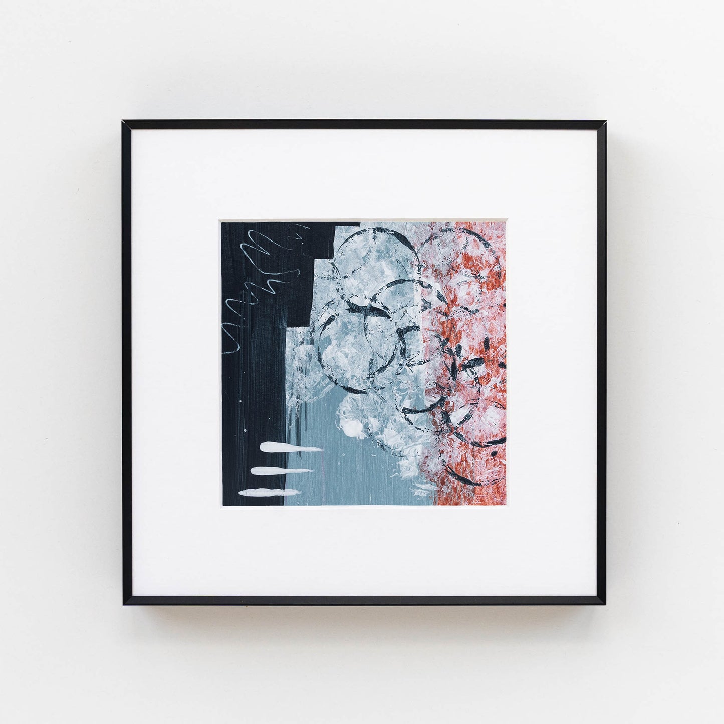 Urban Noise I | Framed 5x5 inch Acrylic Painting