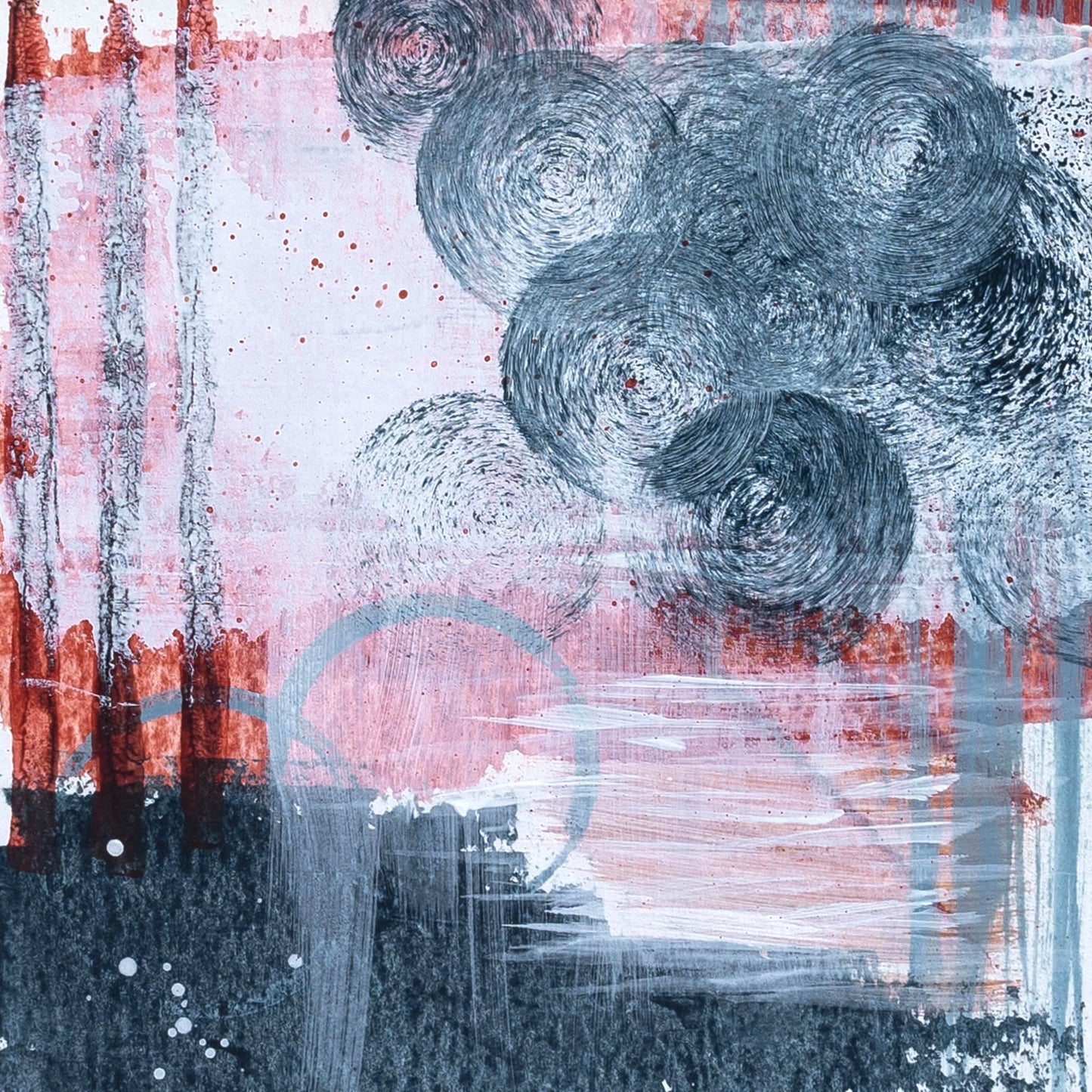 Urban Noise VII | Framed 5x5 inch Acrylic Painting