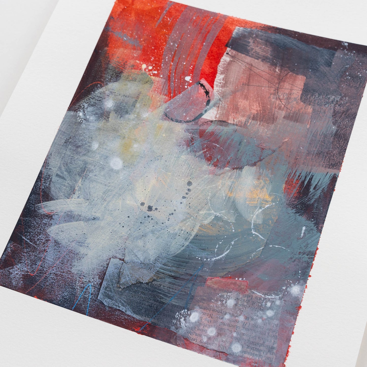 Vermillion Storm I | 8x10 inch Acrylic Painting